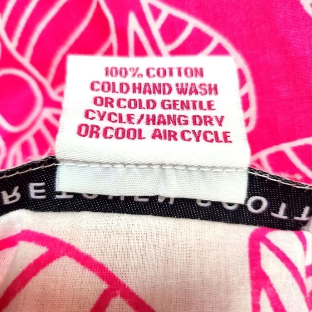 Gretchen Scott Floral Cotton Top Tunic Womens Pink White Size M